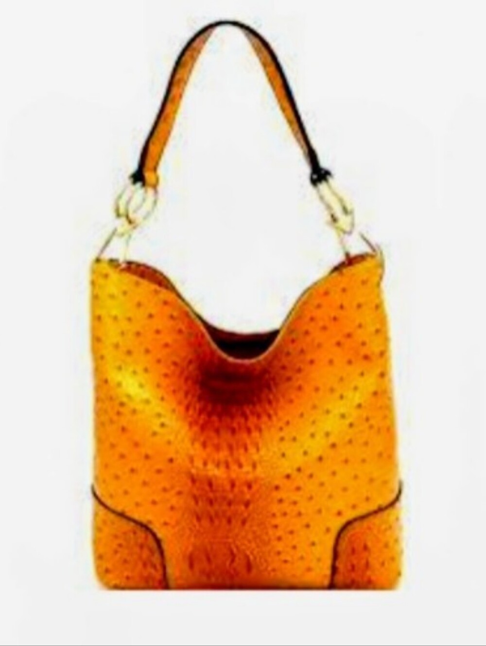 Elegant Orange Women's Hobo Bag - Classic Shoulder Tote